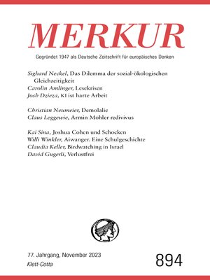 cover image of MERKUR  11/2023